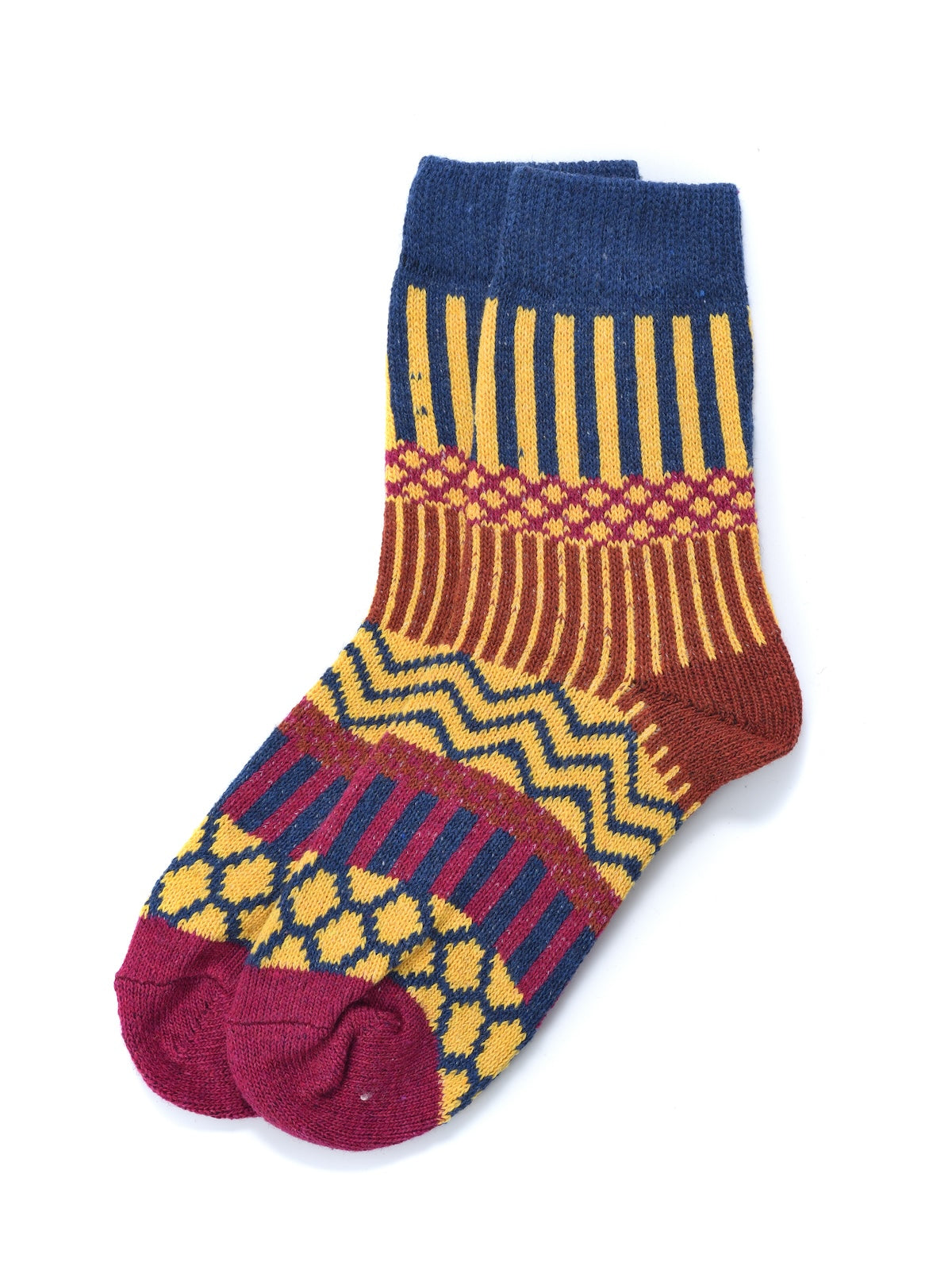 Rufia - 5 Pairs Bohemian Wool-Blend Socks Set