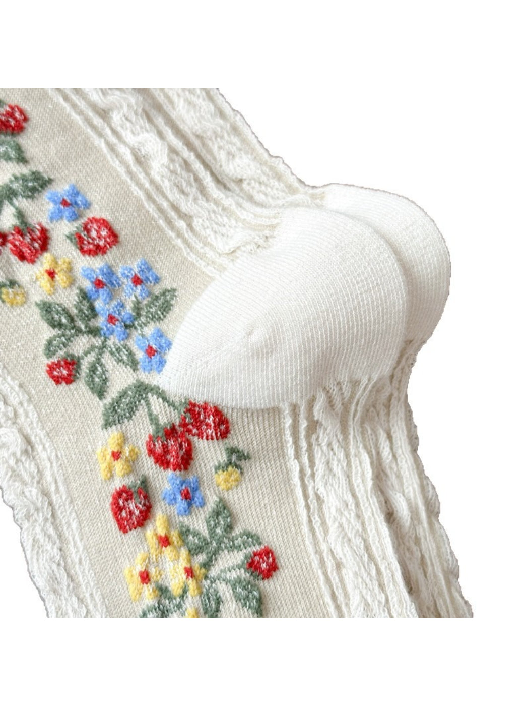 Rufia - Garden Trail Embroidered Crew Socks