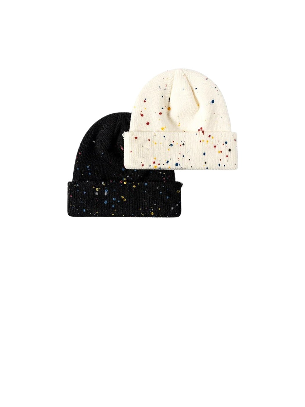 Haila - Paint Splatter Cuffed Knit Beanie