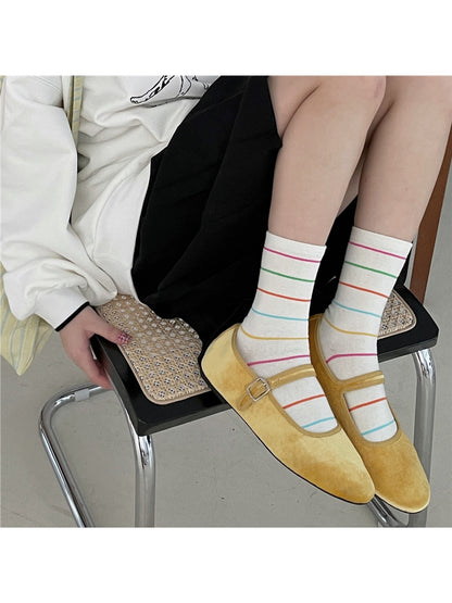 Rufia - Colorful Polka Dot Women's Crew Socks