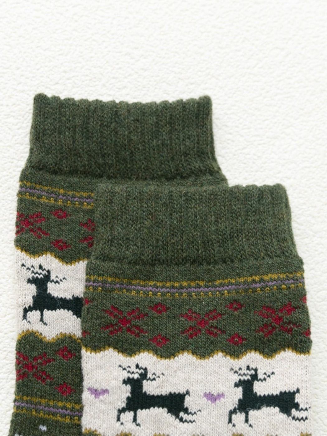 Rufia - Mid-Calf Winter Socks with Christmas Patterns - 5 Pairs/Pack