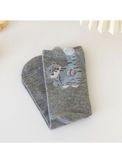 Rufia - Whimsical Cat Motif Crew Socks product image 6