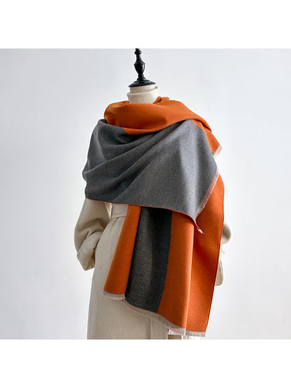 Scarvii – Color Block Fringe Scarf & Shawl