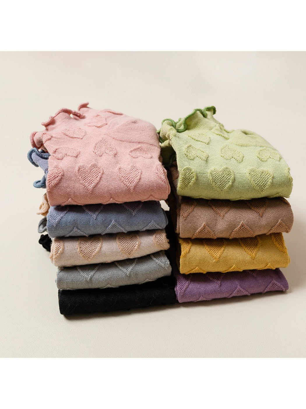 Rufia - Textured Heart Ankle Socks product image 1