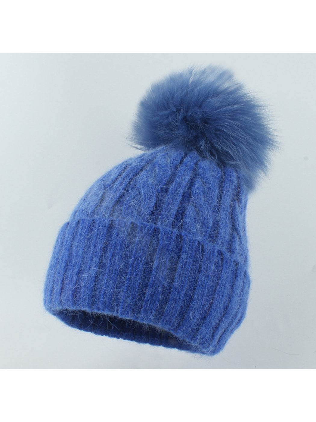Haila - High Crown Brimless Ribbed Knit Beanie