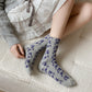 Rufia - Vintage Floral Court Style Mid-Calf Socks