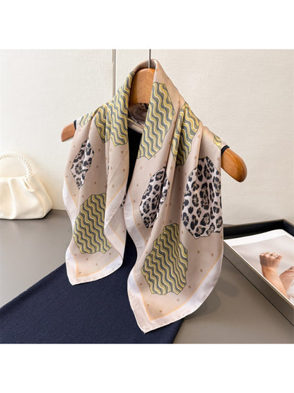 Scarvii Leopard Spot Patchwork Square Scarf
