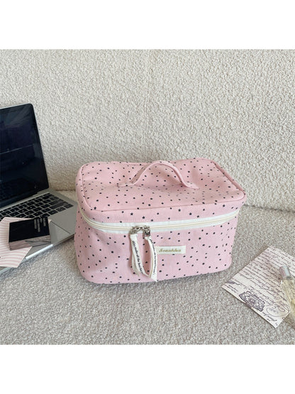 Cosbai star pattern makeup storage case standing upright with star pattern visible