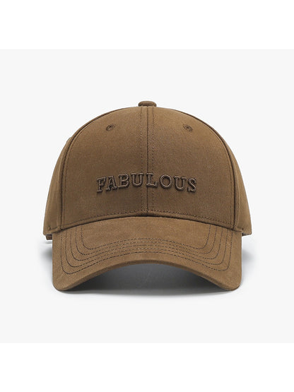 Haila - Adjustable Letter Detail Baseball Cap Hat