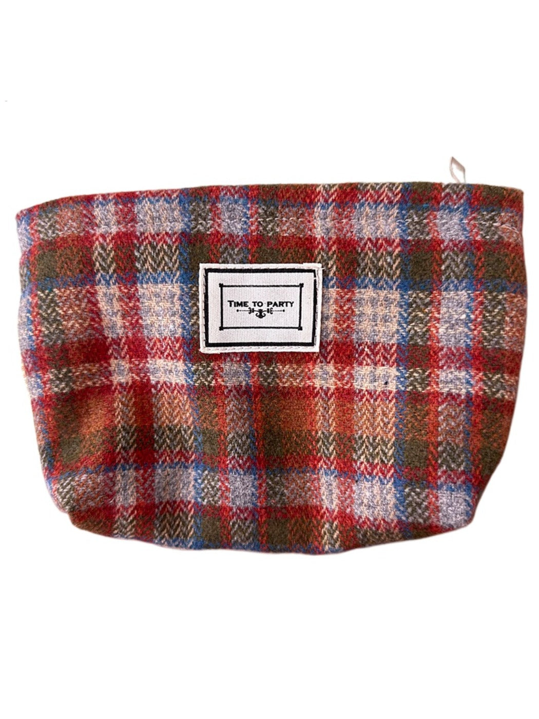 Cosbai - Classic Plaid Small Storage Clutch Bag