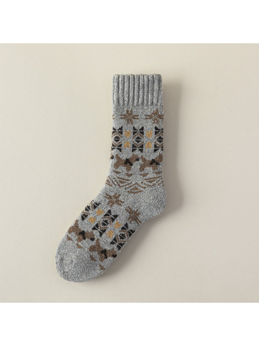 Rufia - Nordic Pattern Winter Crew Socks
