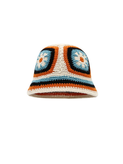 Haila - Vintage Floral Crochet Bucket Hat