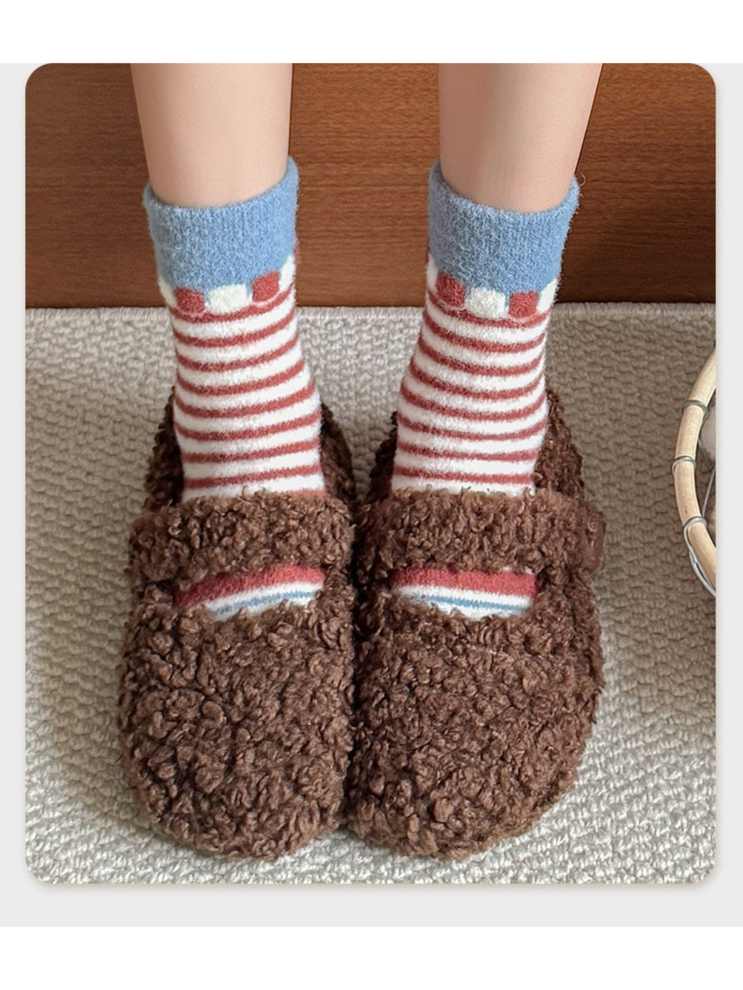 Rufia - Cozy Animal Pattern Crew Socks
