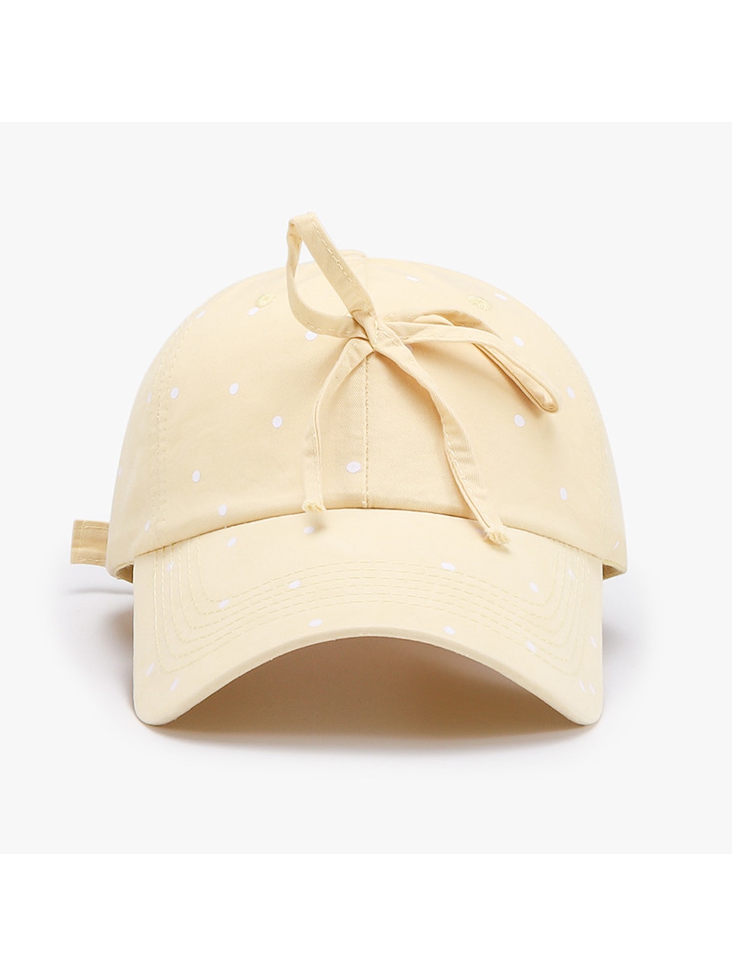 Haila - Round Crown Bow Accent Baseball Cap