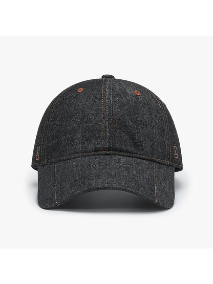 Haila - Adjustable Curved Brim Solid Color Cap