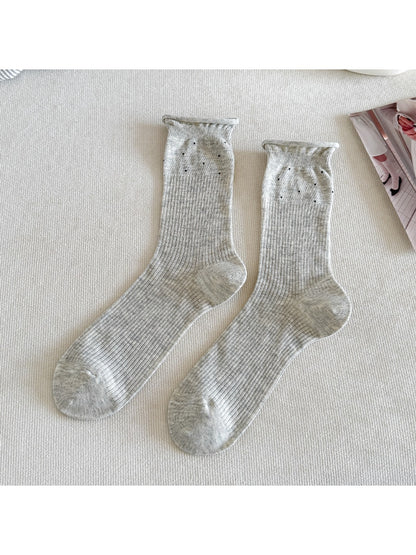 Rufia - Minimalist Polka Dot Women's Crew Socks