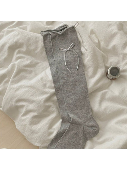 Rufia - Sweet Bow Detail Mid-Calf Slouch Socks