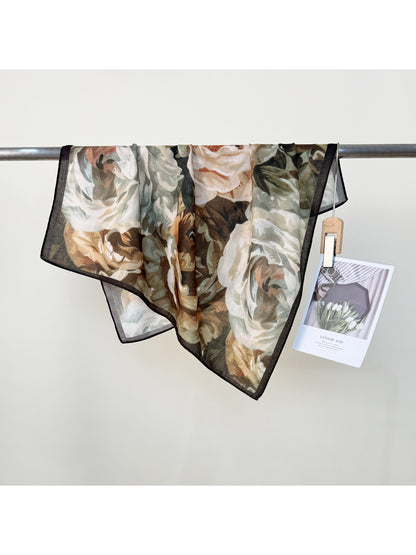 Scarvii - Retro Garden Bloom Square Scarf