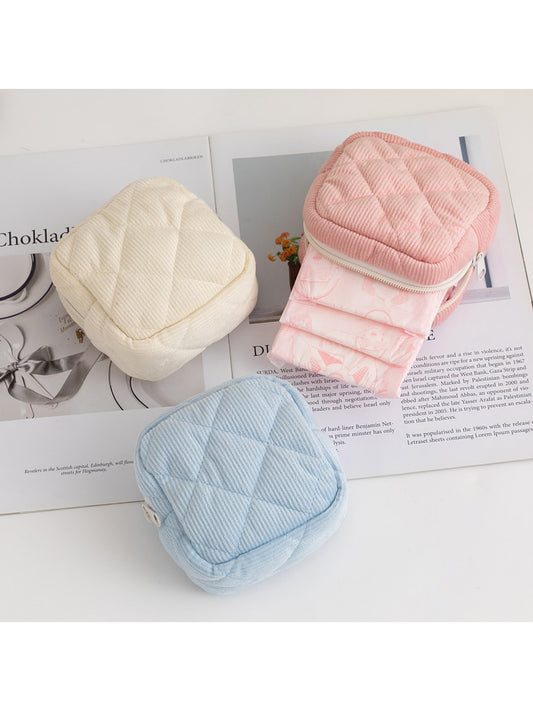 Cosbai - Portable Quilted Zipper Storage Bag