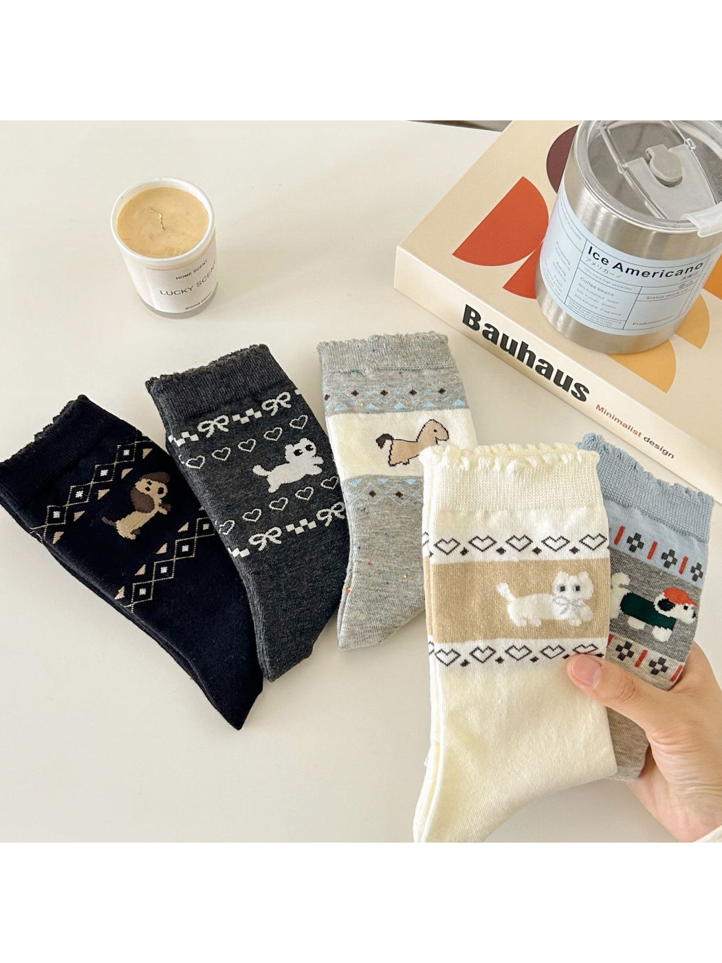 Rufia – Retro Fair Isle Cartoon Socks
