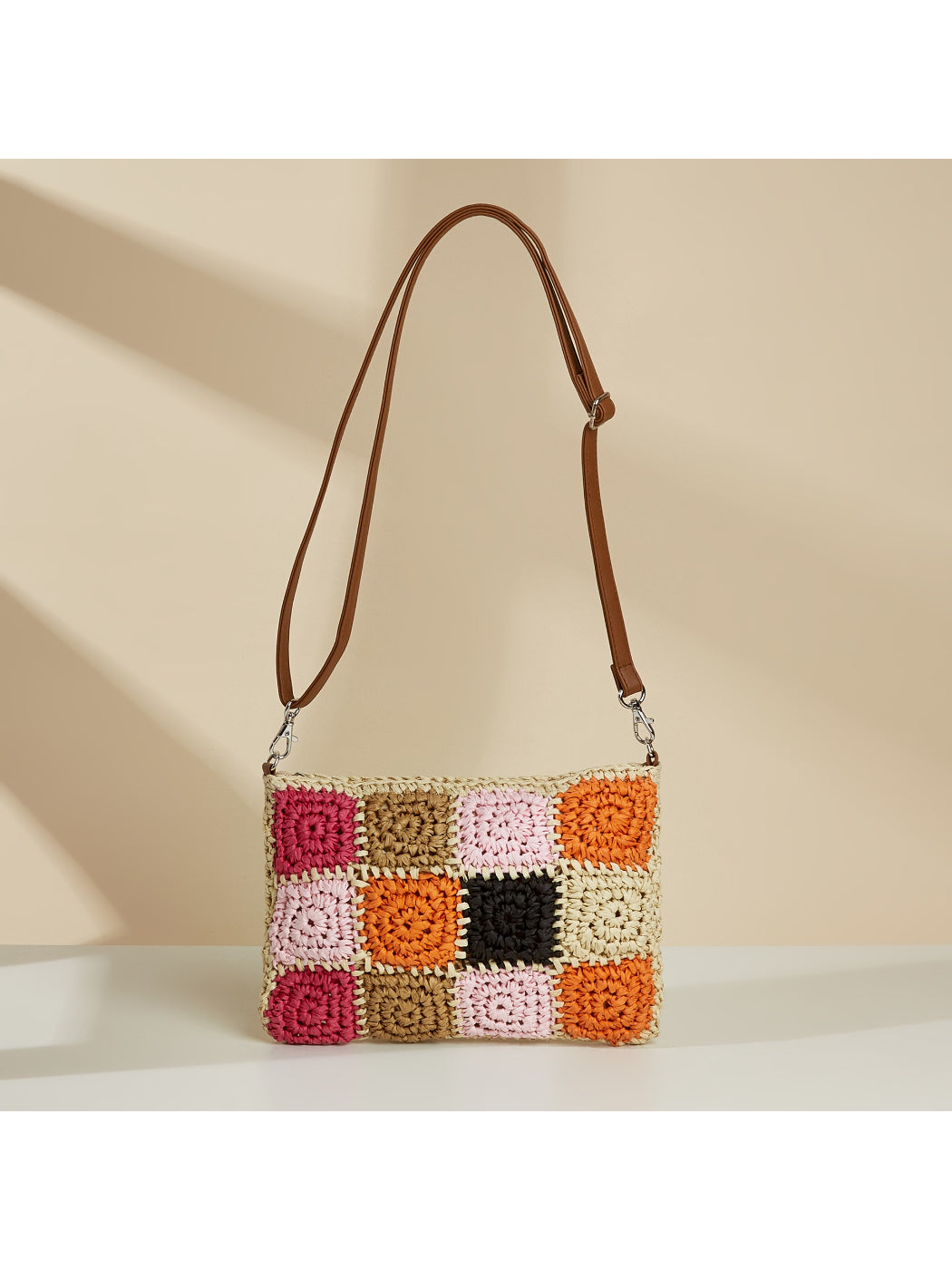 Cosbai - Crochet Patchwork Crossbody Bag - image 2