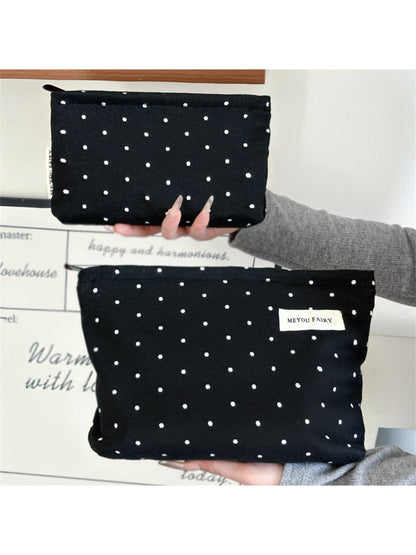 Cosbai - Polka Dot Felt Cosmetic Pouch