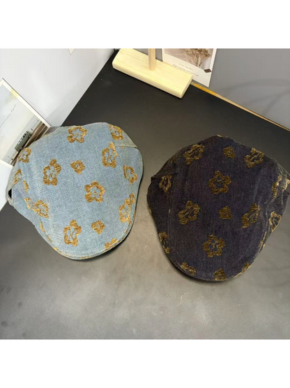 Haila - Vintage Ditsy Floral Newsboy Cap
