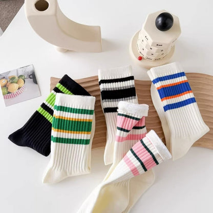 Rufia - Minimalist Striped Crew Socks