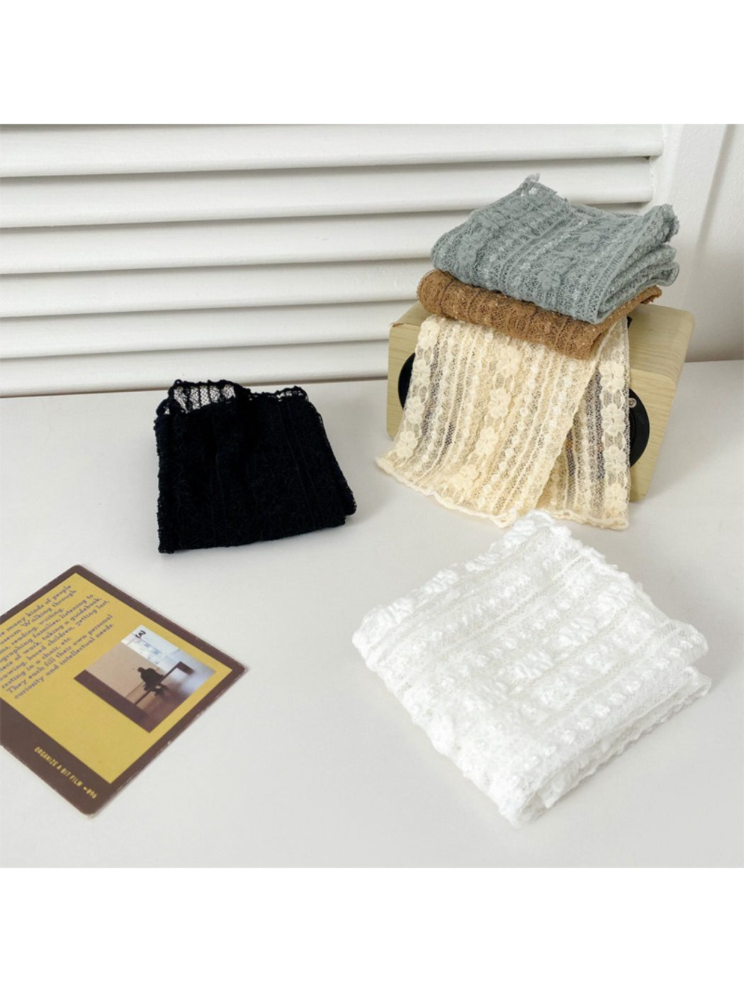 Rufia - Vertical Smock Sheer Socks
