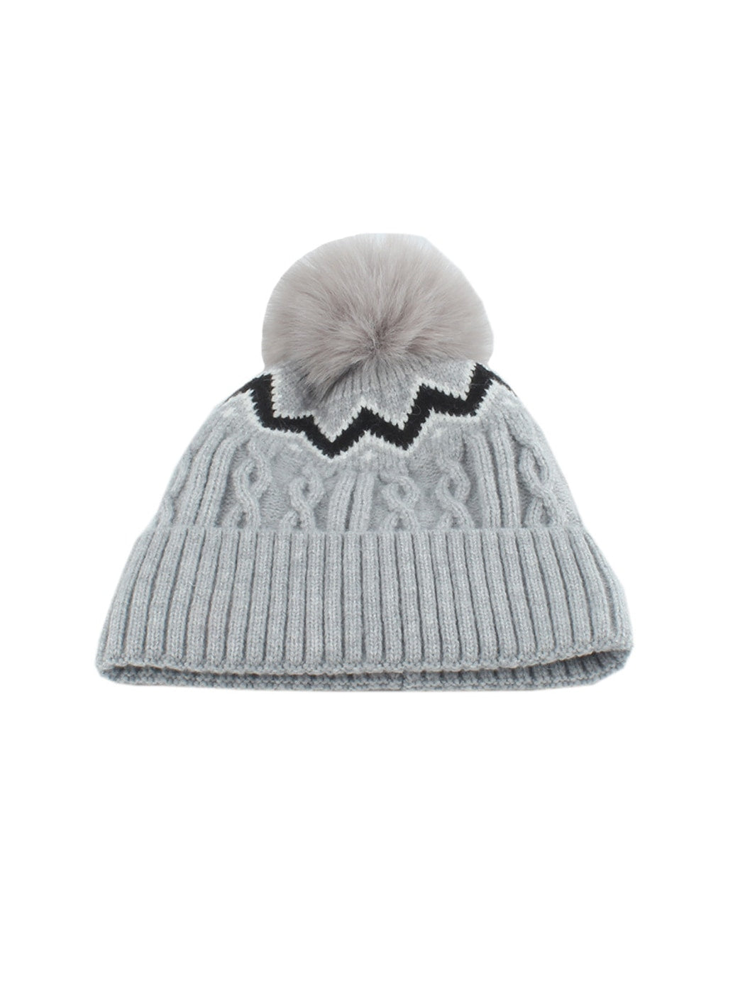 Haila - Women's Winter Ribbed Knit Pom Beanie
