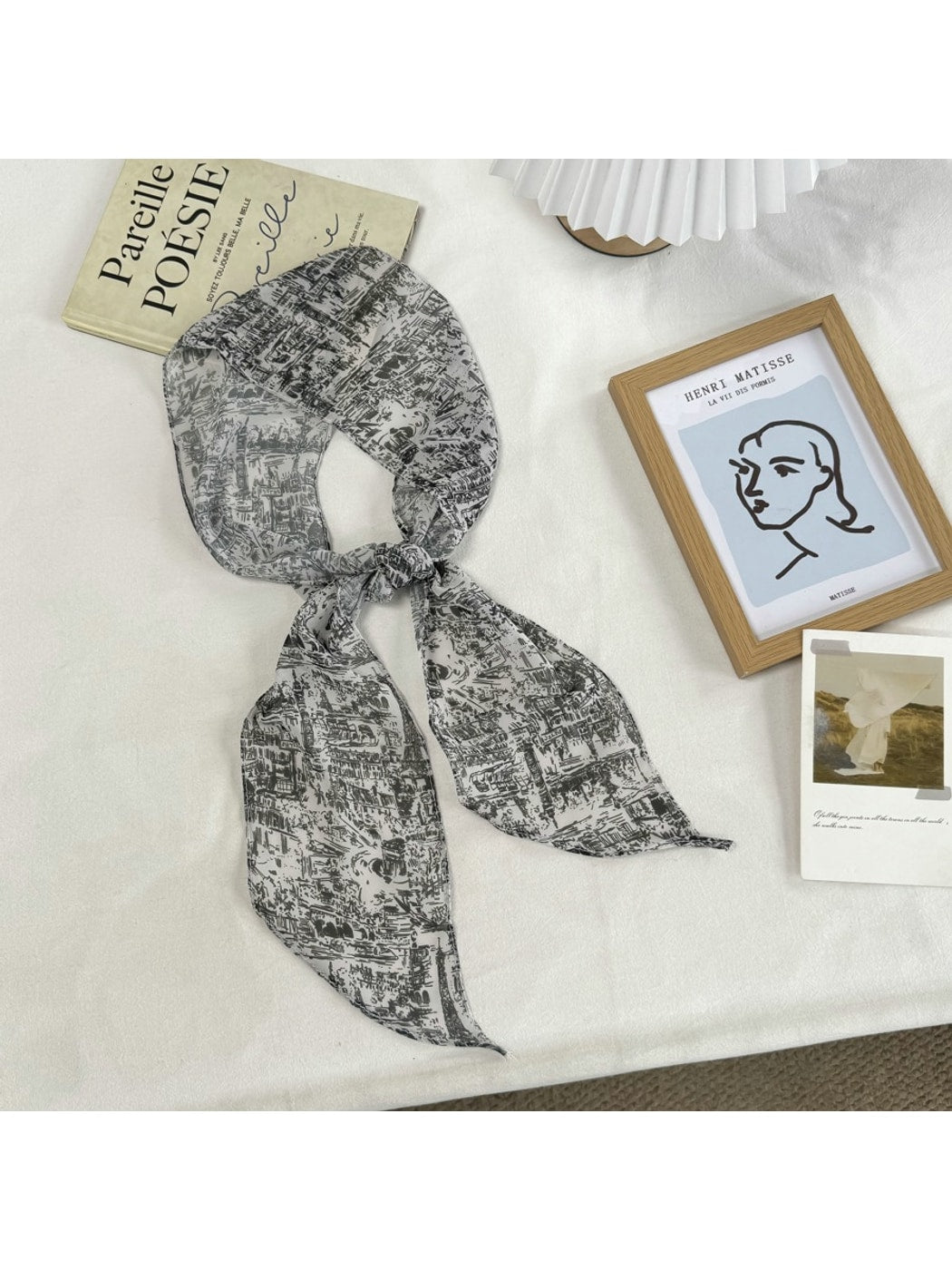 Scarvii - Simple Pattern Long Narrow Scarf