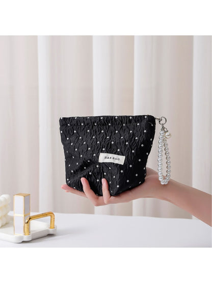 Cosbai - Polka Dot Makeup Bag Travel Storage Pouch Bag