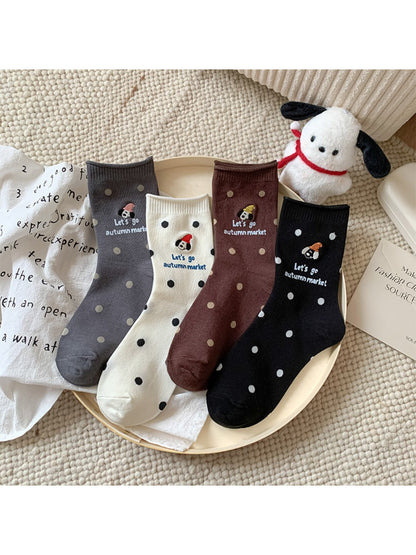 Rufia - Graphic Polka Dot Crew Socks product image 1