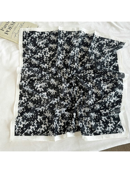 Scarvii - Floral Print Patterned Everyday Square Scarf