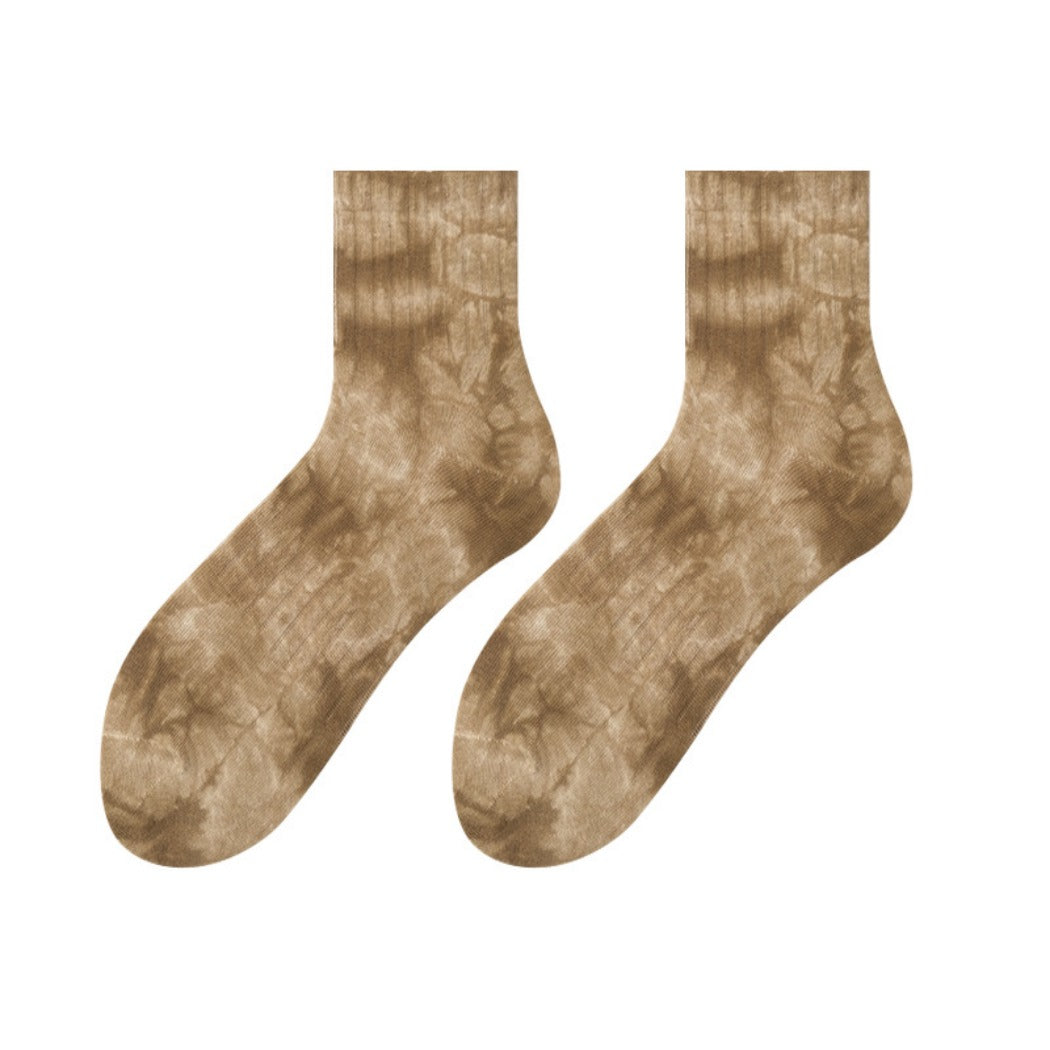 Rufia - Unisex Tie-Dye Mid-Calf Socks - Trendy & Comfort