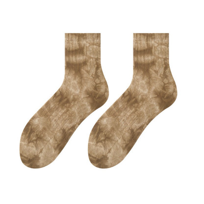 Rufia - Unisex Tie-Dye Mid-Calf Socks - Trendy & Comfort