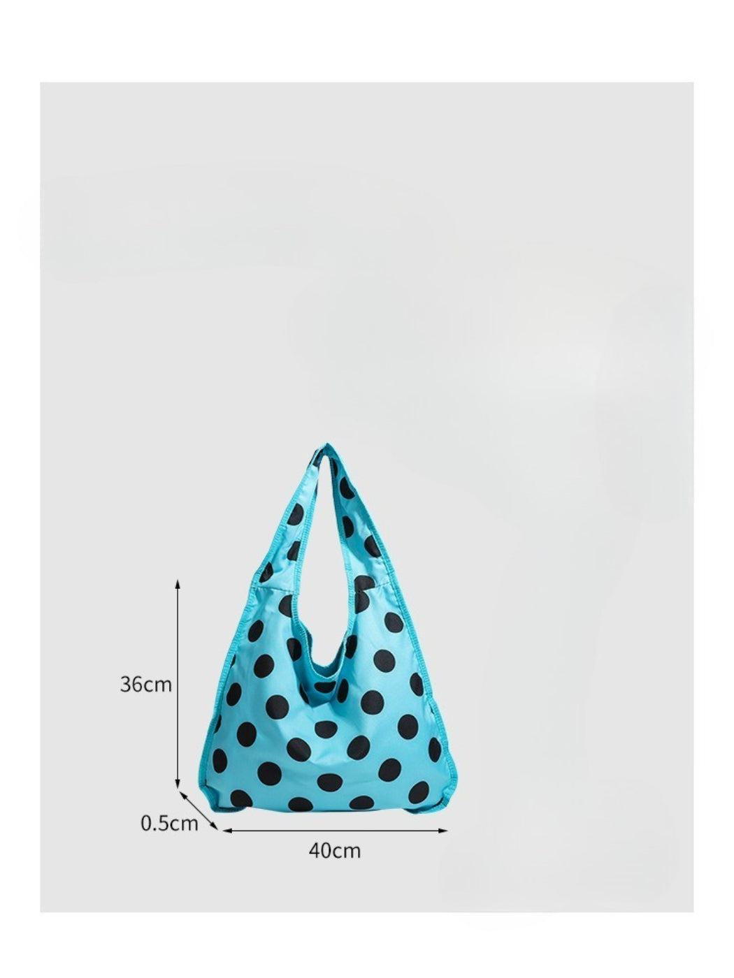 Cosbai - Lightweight Polka Dot Shoulder Tote Bag