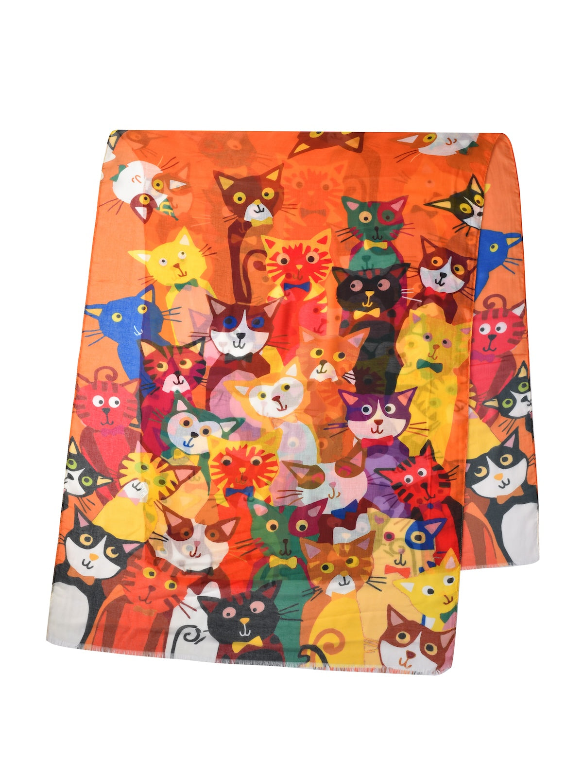 Scarvii – Cartoon Cat Print Scarf