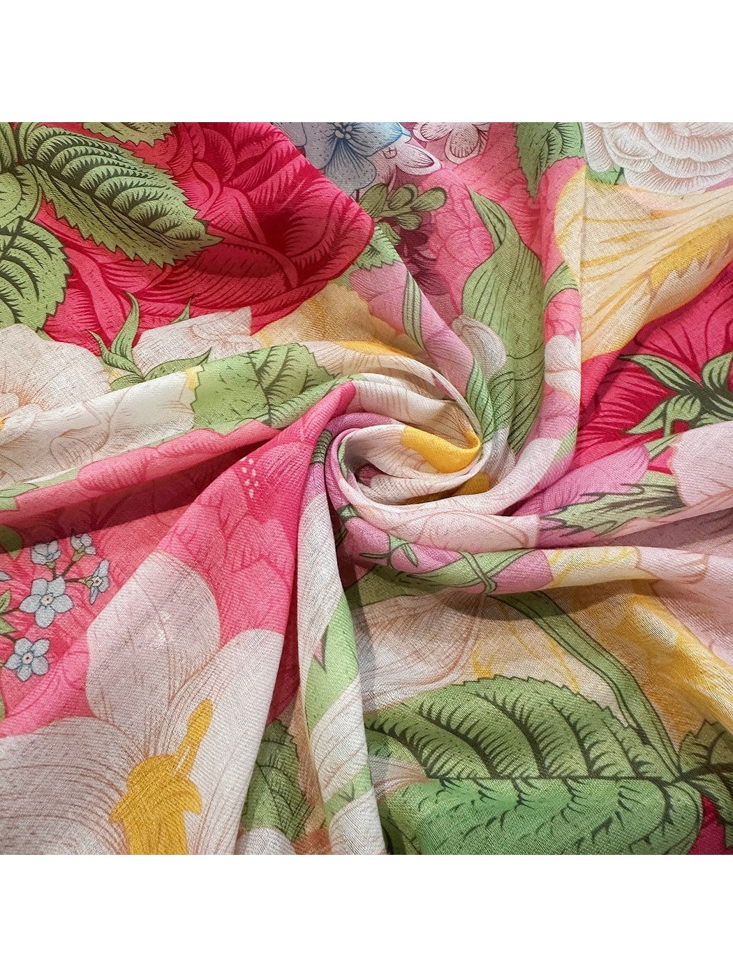 Scarvii - Pink Floral Lace Summer Wrap Scarf