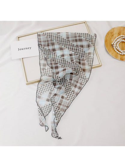 Scarvii - Print Lightweight Fashion Diamond Shaped Scarf