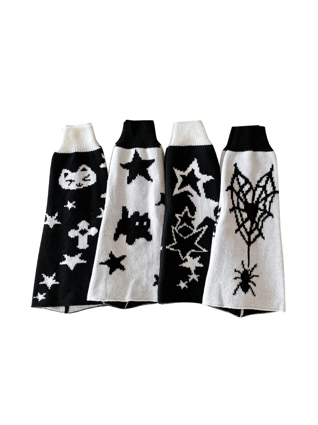 Cozyra - Cartoon Jacquard High Tube Leg Warmers