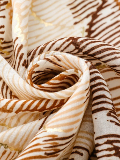 Scarvii - Unique Line-Floral Print Scarf