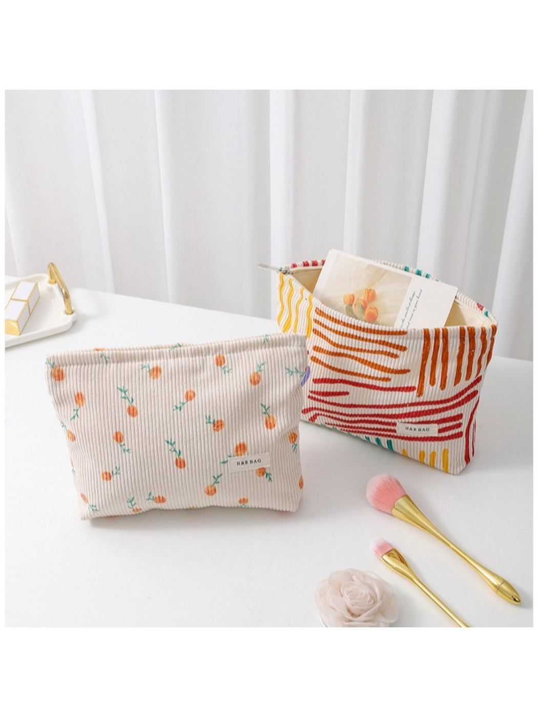 Cosbai - Colorful Print Cosmetic Bag