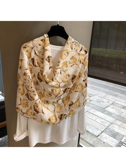 Scarvii - Elegant Botanical Print Shawl Scarf