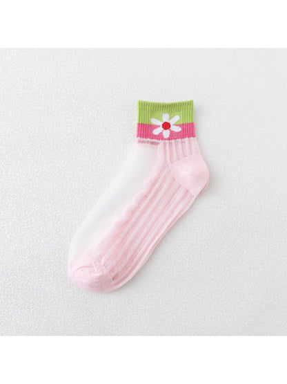 Rufia - Sheer Daisy Ribbed Crew Socks product image 6