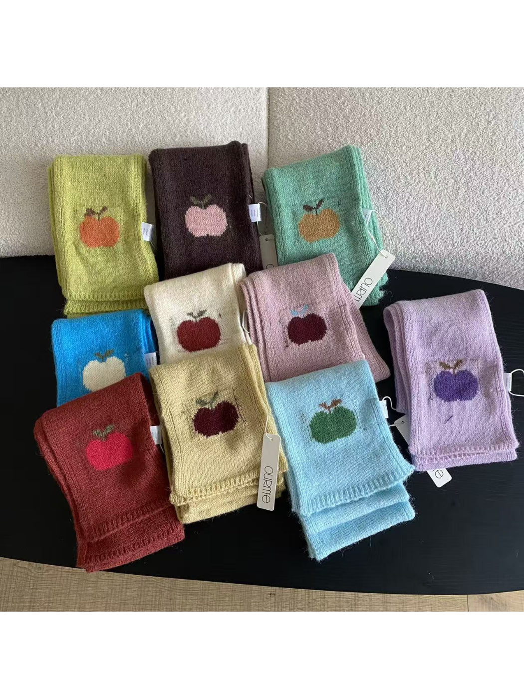 Scarvii - Apple Pattern Skinny Scarf