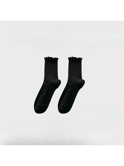 Rufia - Romantic Lace Texture Sheer Crew Socks product image 6