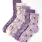 Rufia - Purple Embossed Women's Socks