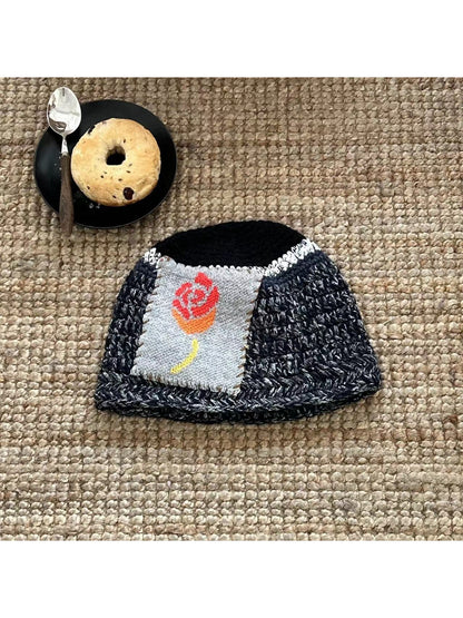 Rufia - Patchwork Art Knit Beanie