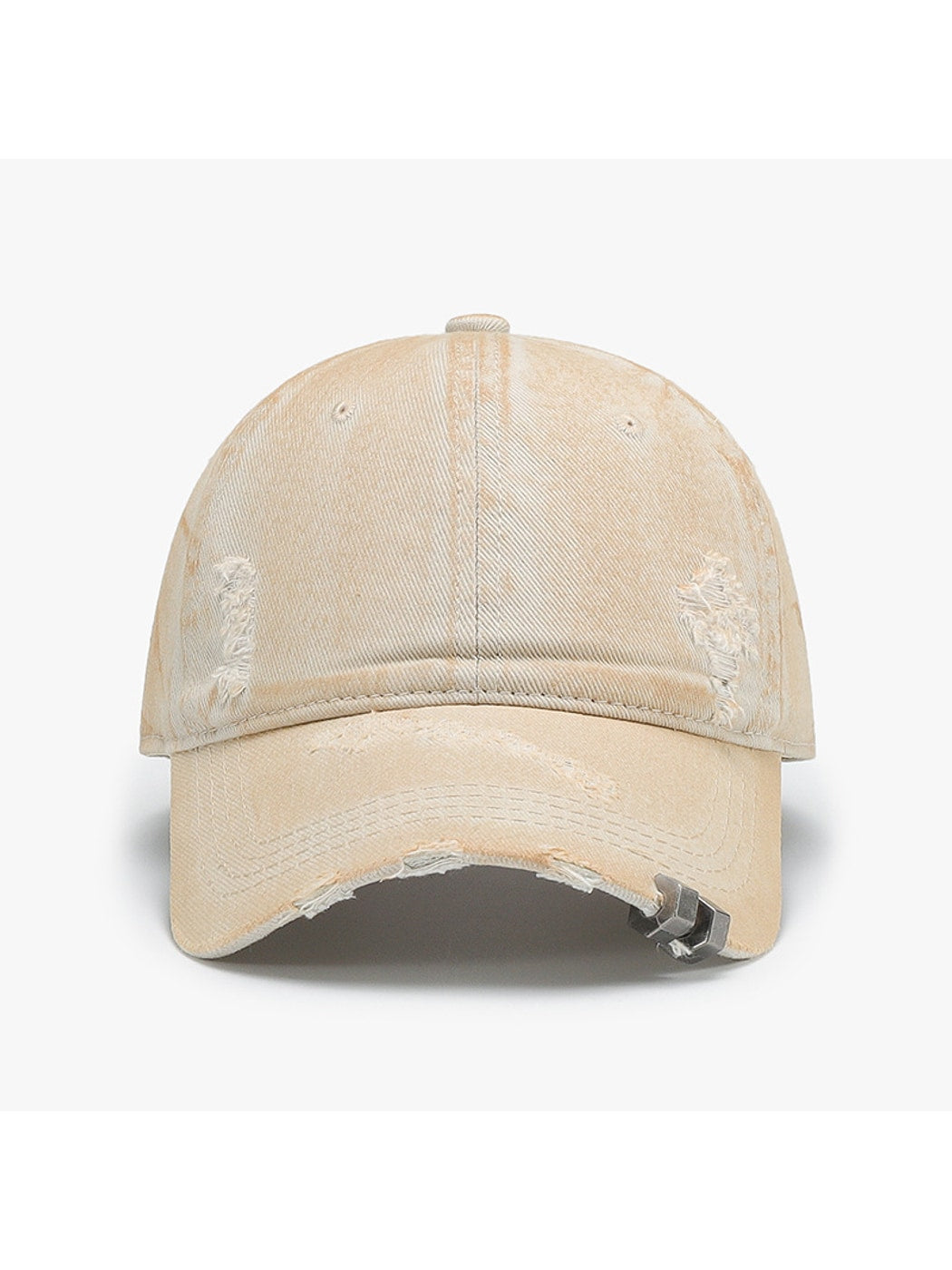 Haila - Distressed Washed Finish Curved Brim BaseballCap